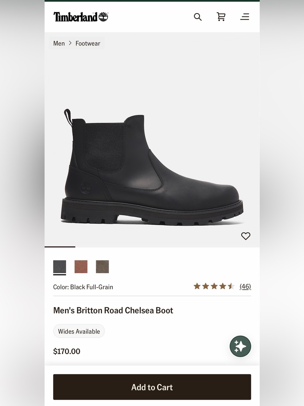 Timberland Men's Black Britton Road Chelsea Boot